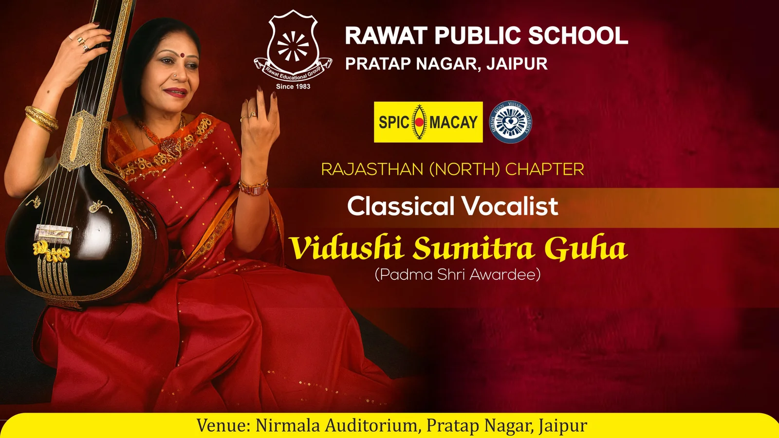 Pdma Shri awardee Shri Vidushi Sumitra Guha Mesmerizes with Classical Singing at Nirmala Auditorium